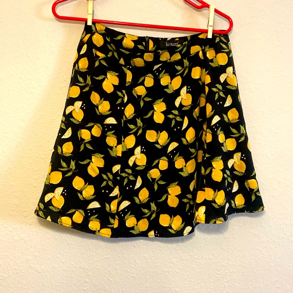 Black with lemon design, large skirt